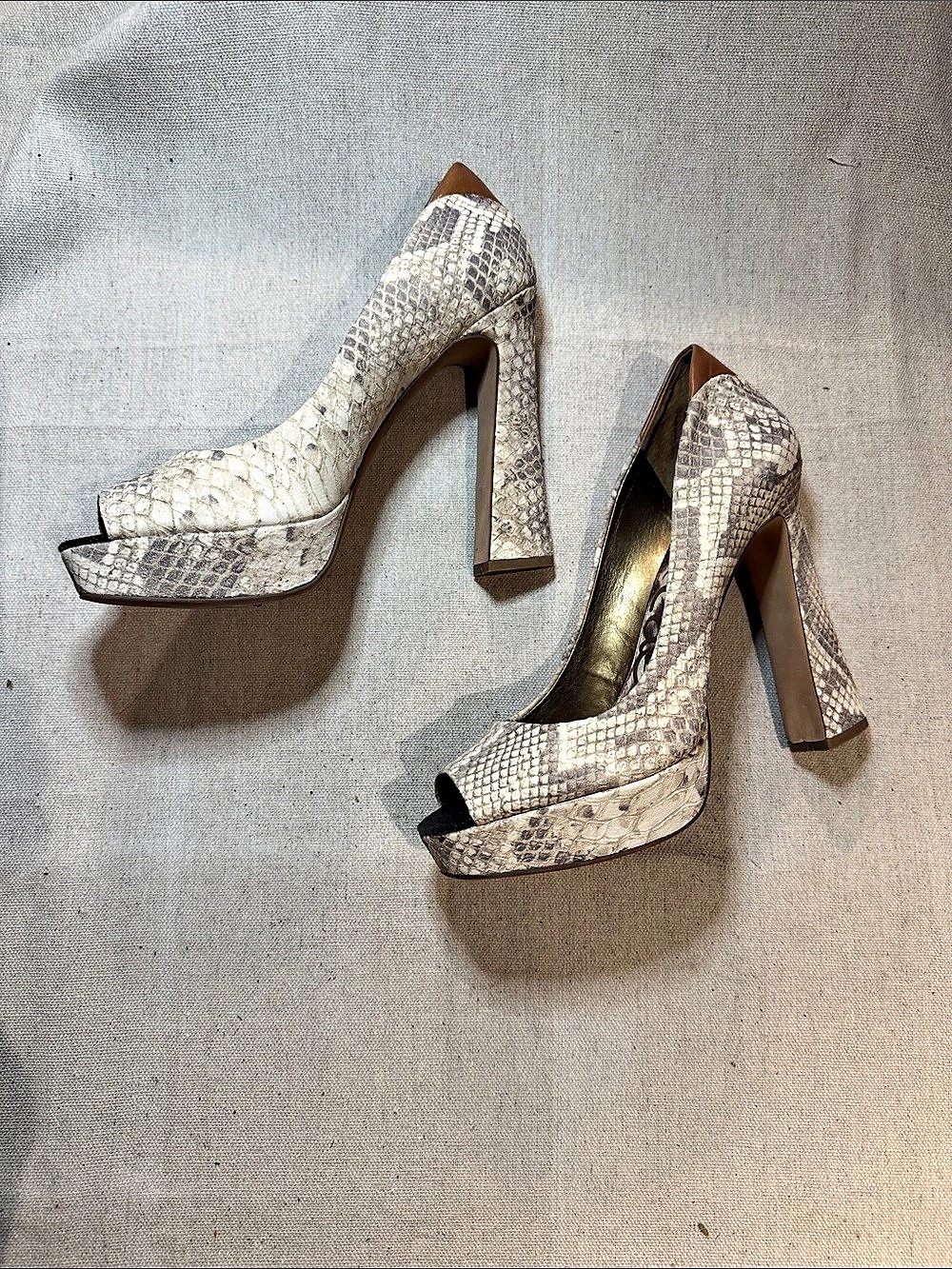 Sam Edelman Tacoma Animal Print Platform Heels new never worn size 10